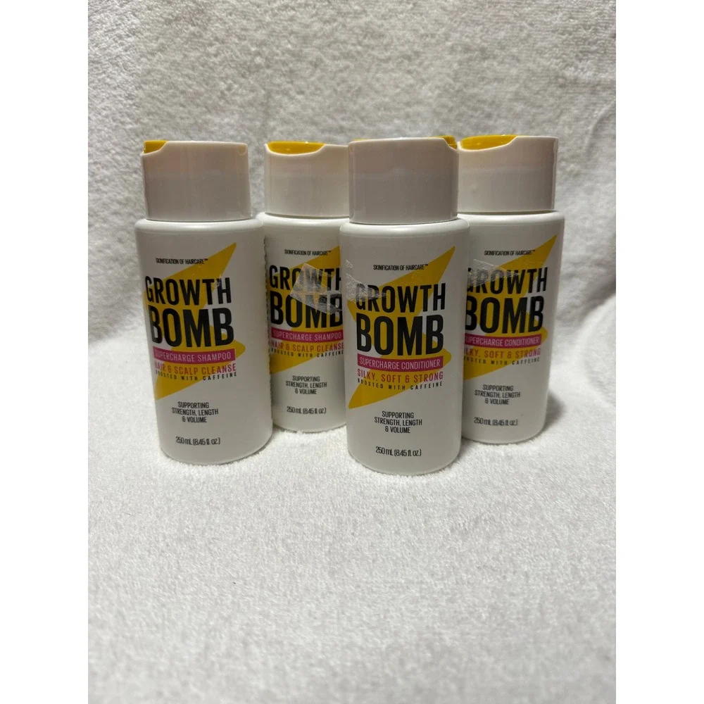 Growth Bomb Supercharge Shampoo and Conditioner Set 250ml Caffeine Hair Care